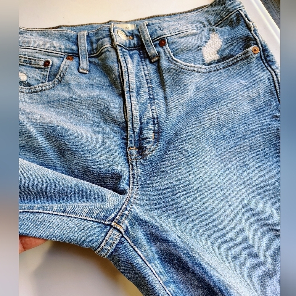 Madewell the perfect vintage high-rise ripped jeans Women's denman wash sz 27. - Picture 12 of 17